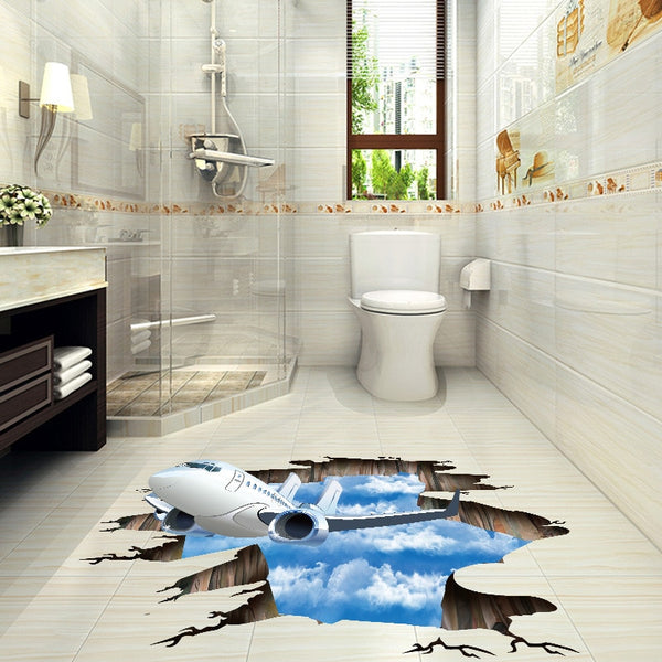 3D Wall Stickers Sky Could Bathroom wall Poster Stiker bedroom decoration Remove Waterproof decals fooor murals sticker
